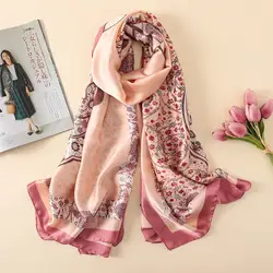 2018 Для женщин шелковый шарф пляж шаль и Echarpe роскошный Обёрточная бумага Дизайнерские шарфы плюс Размеры женские пляжные Обёрточная бумага