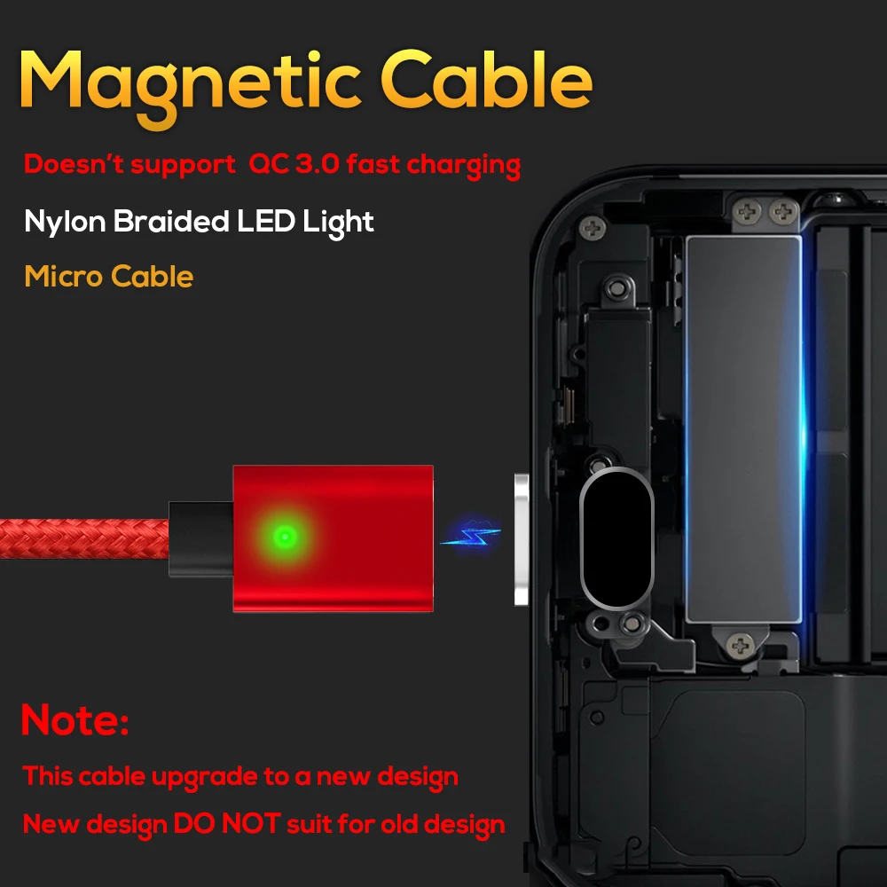 Topk 2.4A Магнитная Micro usb-кабель Модернизированный плетеный нейлоновый светодиодный индикатор быстрой зарядки магнит Зарядное устройство кабель для Micro USB телефоны