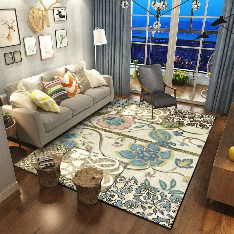

European Flowers Carpets For Living Room Children Floor Mat Kids Room Thick Blanket Rugs And Carpets Bedroom Decoration Tapete