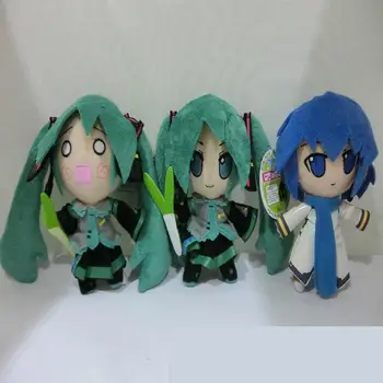 

New 3pcs/set Super Cute Vocaloid Hatsune Miku & Kiato Plush Toy Doll 15cm Soft Stuffed Toys Figure Toy For Girls Birthday Gifts