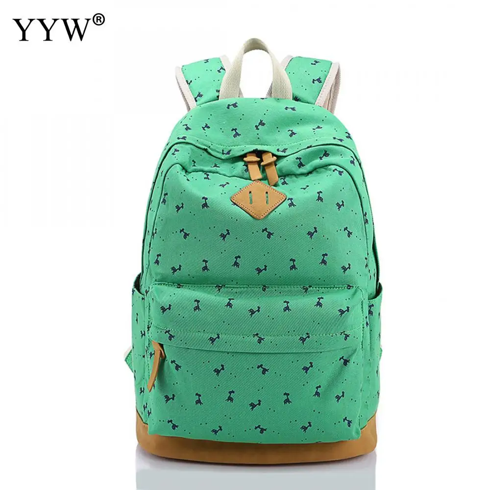 

Green Dot Large Capacity Backpack Female School Backpacks for Children a case for Phone & Purse High Quality Lady's Bags