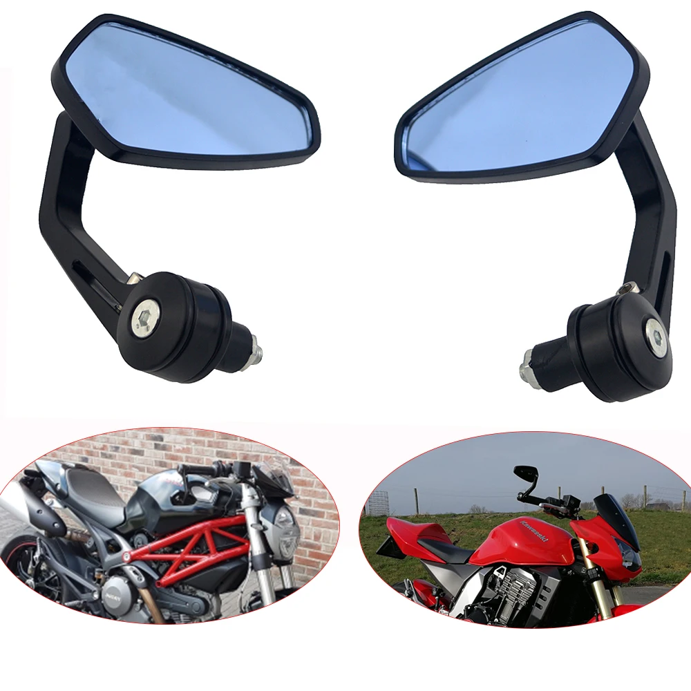 Боковое зеркало заднего вида для Ducati BMW Honda Suzuki Kawasaki 7/8 дюйма 22 мм|round side mirror|side