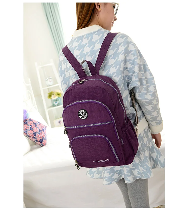 Новинка г. женский рюкзак из нейлона, 10 цветов, женские рюкзаки высокого качества, Женская Повседневная дорожная сумка
