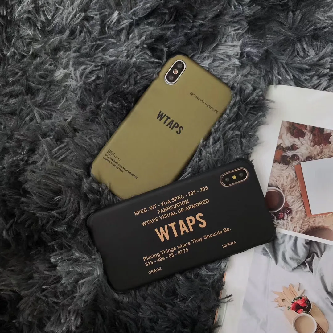 Japan Luxury Fashion Wtaps Soft silicon cover case for iPhone 11 Pro 7 X 7plus 6 6S plus 8 8plus XS Max Xr shockproof Fundas |