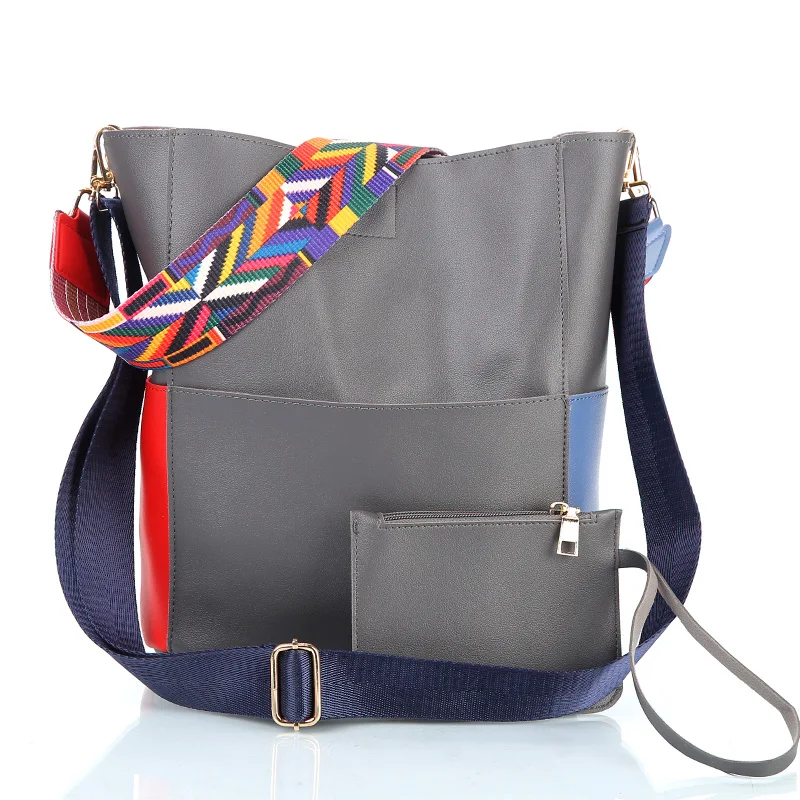 Fashion font b Women b font font b Bag b font Leather Two Set Purse and