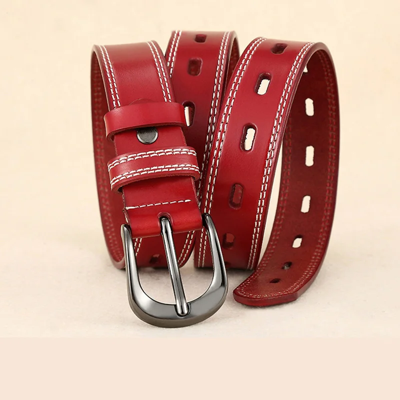 Raycoon Fashion womens belts New Top quality Cowskin Genuine leather belt woman Second layer Casual strap for jeans