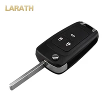 LARATH Flip Folding Remote Car Key Case 3 Buttons For Chevrolet Cruze Epica Lova Camaro Impala Car Style Fob Uncut Blade HU100