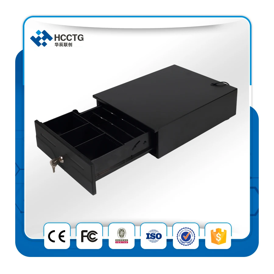 

Cheap pos cash drawer 3 bills 8 coins supermarket cash box can adjust coins box RJ12 port HS240