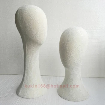 

Lace fabric covered mannequin head, Headpieces and hats display head
