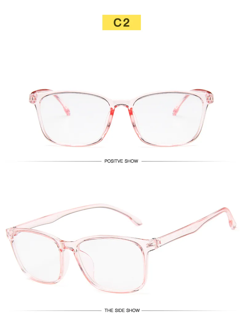 2019 Fashion Women Glasses Frame Men Transparent Eyeglasses Frame Vintage Square Clear Lens Glasses Optical Spectacle Frame