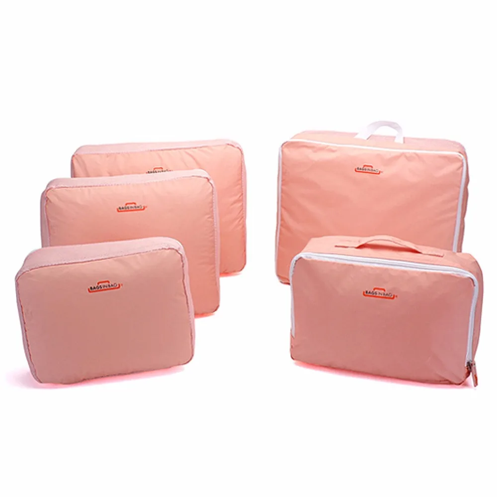 New 5pcs Travel Storage Portable Organizer Clothes Luggage Zipped