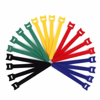 

Magic colored releasable cable wire ties /magic recycle cord cable collection tie/Recycle use cable tie ,40pcs/lot