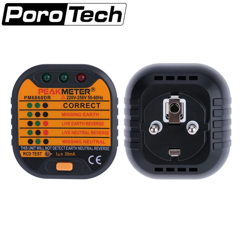 Buy PM6860DR 230V Automatic Electric Socket Tester diagnostic tool Neutral Live