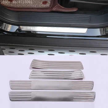 

Stainless Steel Door Sill Scuff Interior Protector Plate Pedal Logo 4pcs for Mercedes Benz GL GLS X166 2013-2017 Car Styling
