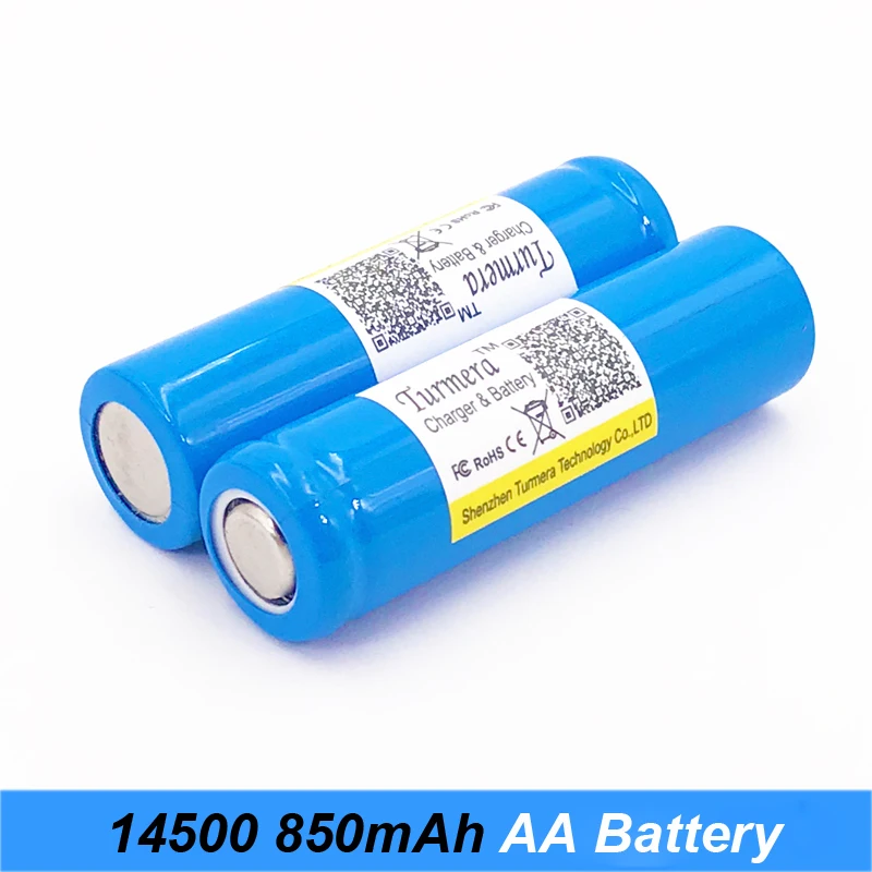Turmera батарея 14500 850 мАч 3 7 V AA Li Ion литиевые аккумуляторные для зарядное устройство
