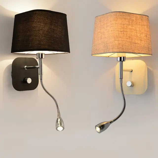 2 Light Led Wall Fixtures Flexible Arm E14 Night 2 Light Led Wall Fixtures Flexible Arm E14 Night Reading