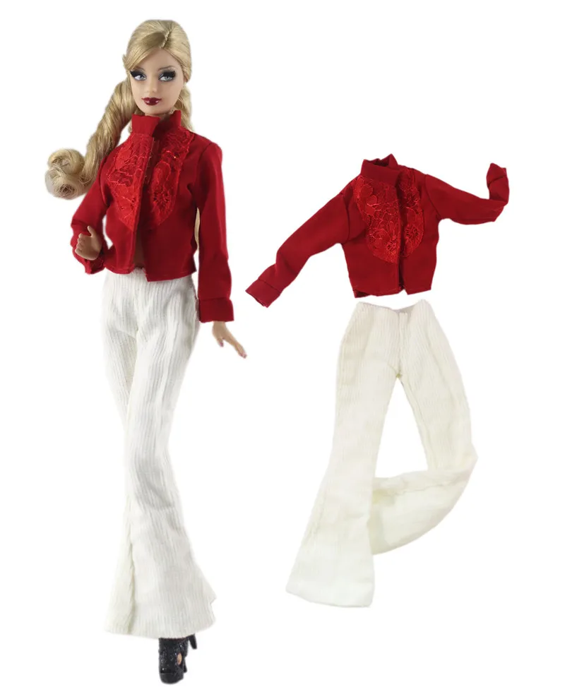 

NK One Pcs 2019 Doll Noble Dress Beautiful Handmade Autumn Clothes Top Fashion Outfit For Barbie Doll Accessories Toy Gift 90D