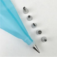 8 шт./компл. c ake инструменты для украшения силиконовые глазури насадки для украшения торта сумка с 6 шт. наборы насадок из нержавеющей стали c ake DIY украшения