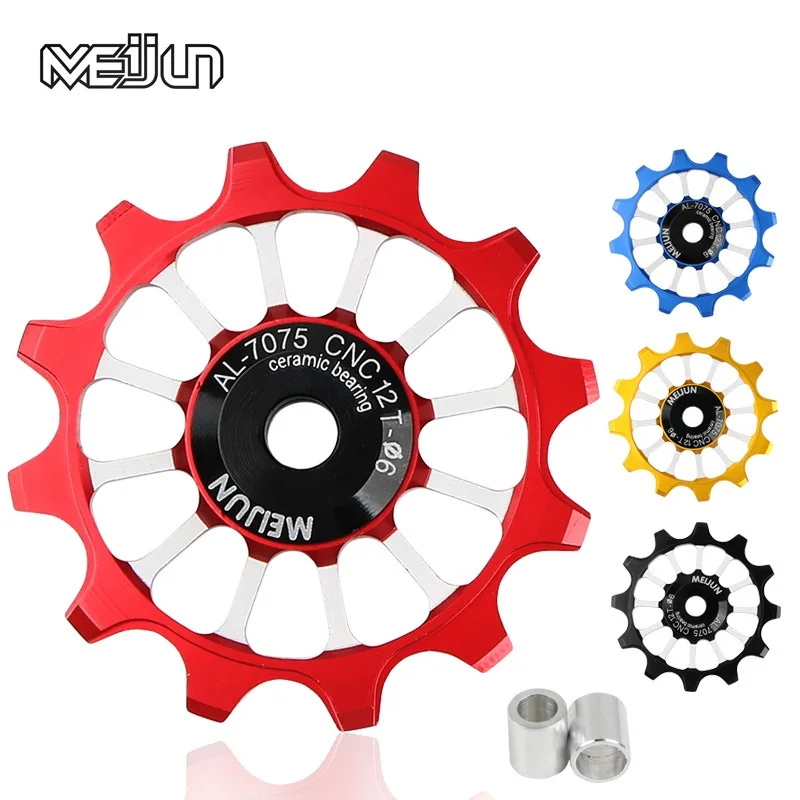 Desviador de la Bicicleta Polea 12T Cer/ámica Aluminio Rueda Jockey Ajuste Trasero Tornillos de 4//5//6 mm Soporte 7//8//9//10 Velocidad