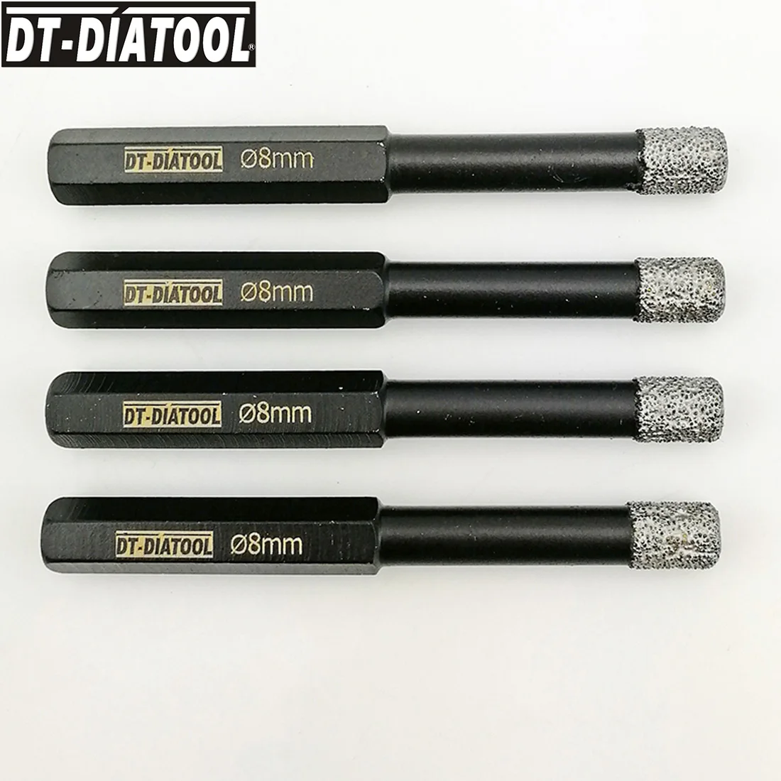 DT-DIATOOL 4pcs/set diamond length 10mm Dry Vacuum Brazed multi-purpose Diamond Drill Core Bits for marble and tile Hole Saw DT-DIATOOL 4pcs/set diamond length 10mm Dry Vacuum Brazed multi-purpose Diamond Drill Core Bits for marble and tile Hole Saw