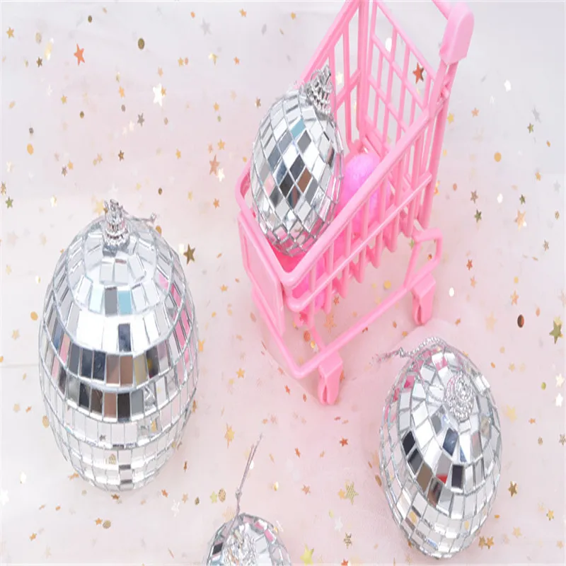 

1PCs Disco mirror ball Creative cake decoration ornaments Reflective glass ball Home Party Bands Club Dress up Party supplies