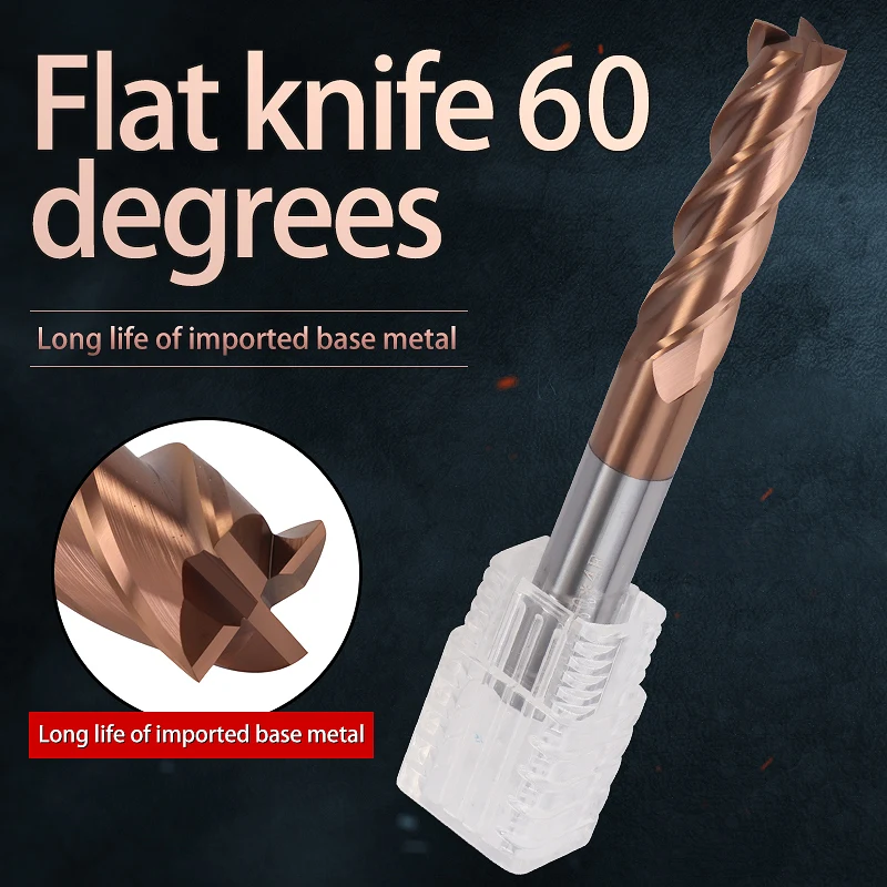 

Cutting HRC60 4 Flute Cnc Fraise carbure Tungsten Steel Milling Cutter Alloy Carbide End Mill Cutter High quality Milling Tools