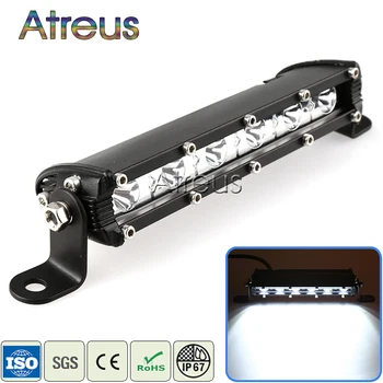

Atreus 1X 9Inch 18W Car Single Row LED Light Bar 12V 24V Spot DRL Lamp For ATV 4X4 Truck 4WD Offroad Trailer Driving Fog Lights