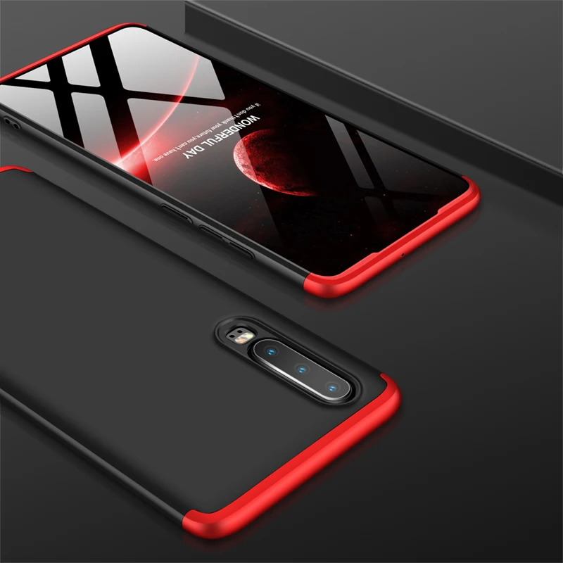 GKK 360 Full Protective Phone Case For Huawei P30 Shockproof Matte PC Hard Back Slim Cover Fundas For Huawei P30 Pro Coque