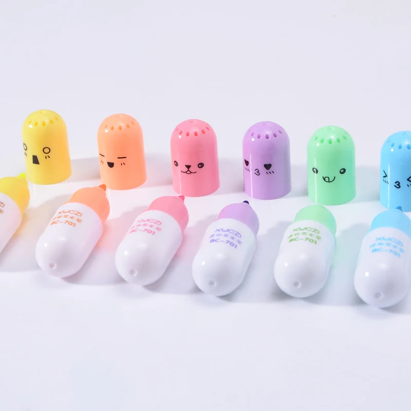 6 шт./лот Kawaii художественные маркеры милые капсулы витаминные таблетки маркер