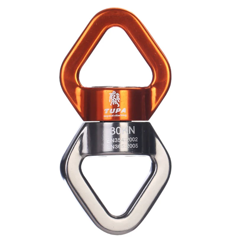 30KN Rope Swivel Connector 360 Rotated Universal wheel Rock Climbing