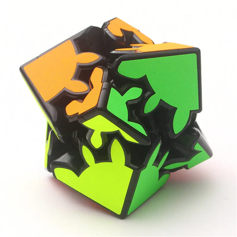 Zcube 2X2X2 gear Twist Puzzle speed Intelligence волшебный кубик, игрушка, тканевые наклейки, 1 шт., безопасный ABS, ультра-Гладкий интеллектуальный подарок, 60 мм