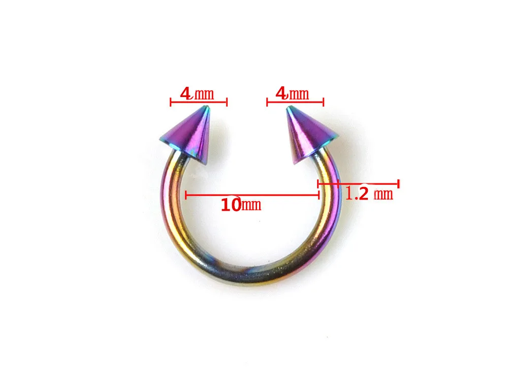 5 шт. 16 г 18 г кольцо в форме подковы для пирсинга, из хирургической стали 316l титановая перегородка ухо нос губы tragus Украшения для тела - Окраска металла: D4