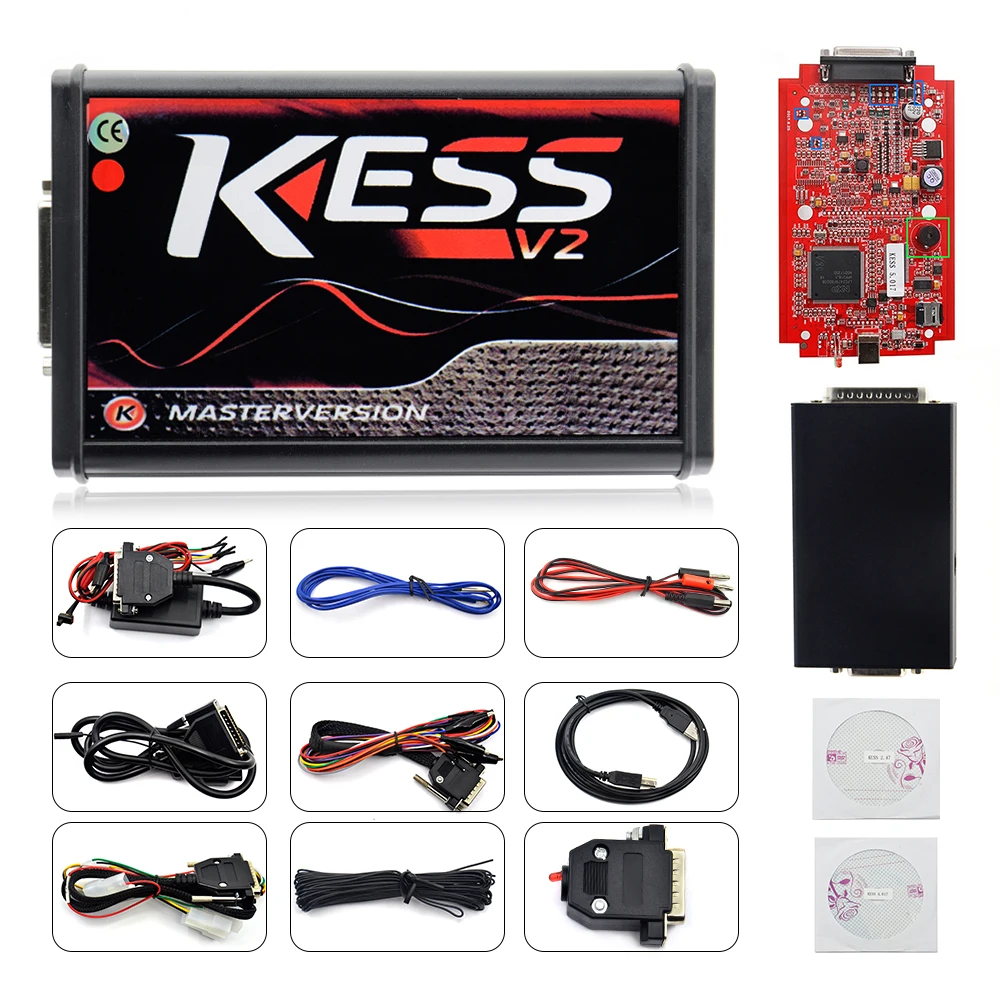 KESS V2 V2.47 V5.017 EU красный ECM титановый Winols KTAG V7.020 4 светодиодный онлайн мастер-версия ECU OBD автомобиль/Грузовик программист инструмент