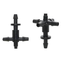 Raccords rapides droits | 20 jeux de barbelés 3/5mm avec séparateurs de tuyau à trois voies et cinq voies, connecteur croisé à Joint Multiple