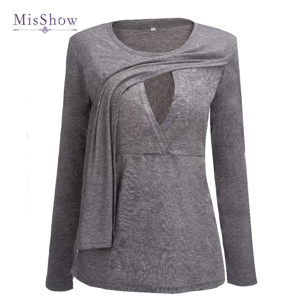 100% Real Sample Plus Size Pregnancy Autumn Spring 3/4 Sleeves Maternity Clothes Breastfeeding T-shirt Nursing Clothes for Women
