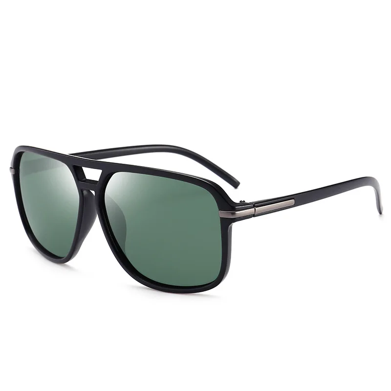 Yoovos поляризованные высококачественные мужские солнцезащитные очки, Ретро стиль квадратное зеркало для вождения солнцезащитные очки UV400 бренд Lunette De Soleil Homme - Цвет линз: DeepGreen