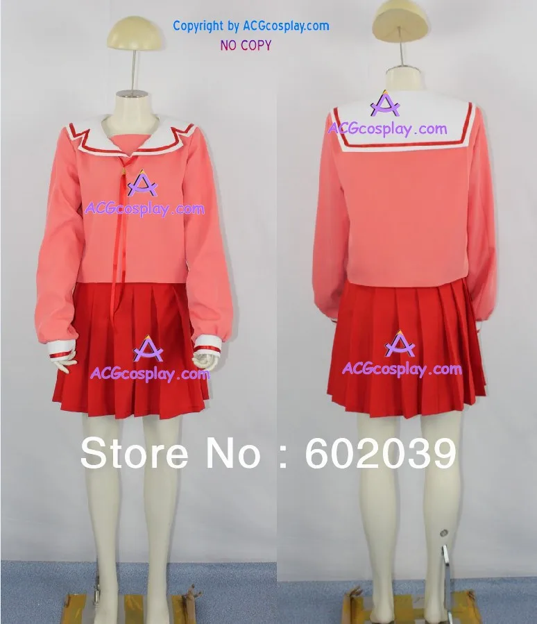 

AzuManga Daioh girl Uniform Cosplay Costume school uniform girl skirt