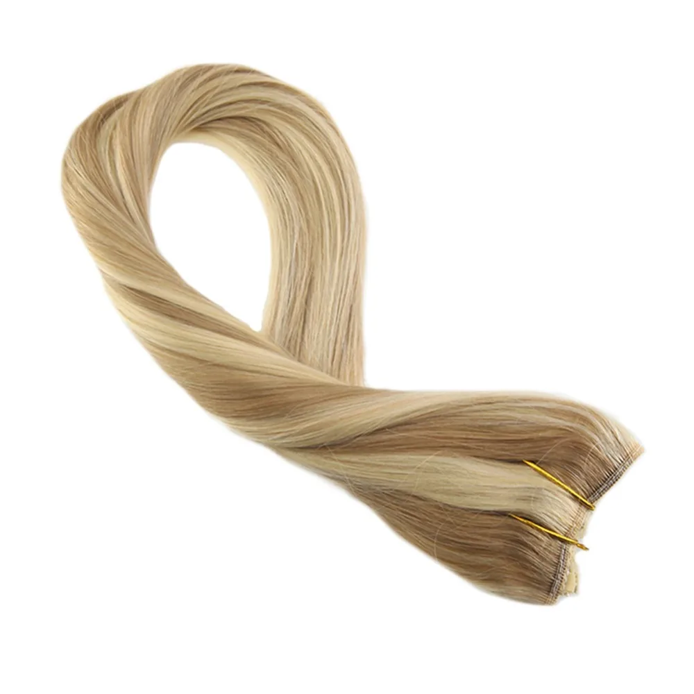 Moresoo Цвет ful флип на волос Halo натуральные волосы блондинка Цвет #14 выделены #613 Проволока Волос 80-100 г