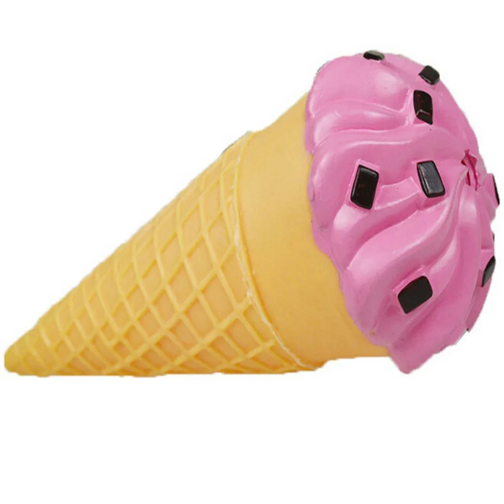 Pet Dog Toys Molar Sound Bite Resistant Plastic Ice Cream Cone Sweet