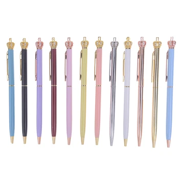 

Creative 0.7mm Cute Kawaii Diamond Golden Crown Ball Ballpoint Pens Ballpen For Office School Writing Supplies Stationery