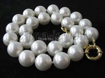 

Beautiful 17" 20mm white south sea shell pearl necklace