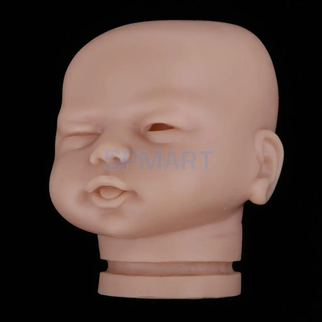 Ручной работы Неокрашенный 20 дюймов возрождается куклы глава лепить модель силиконовые голову резьба формы Подставки для фотографий