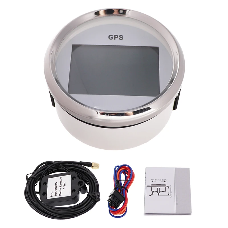 

85mm Digital Boat Speedometer GPS Odometer fit Motorcycle Car Red Backlight