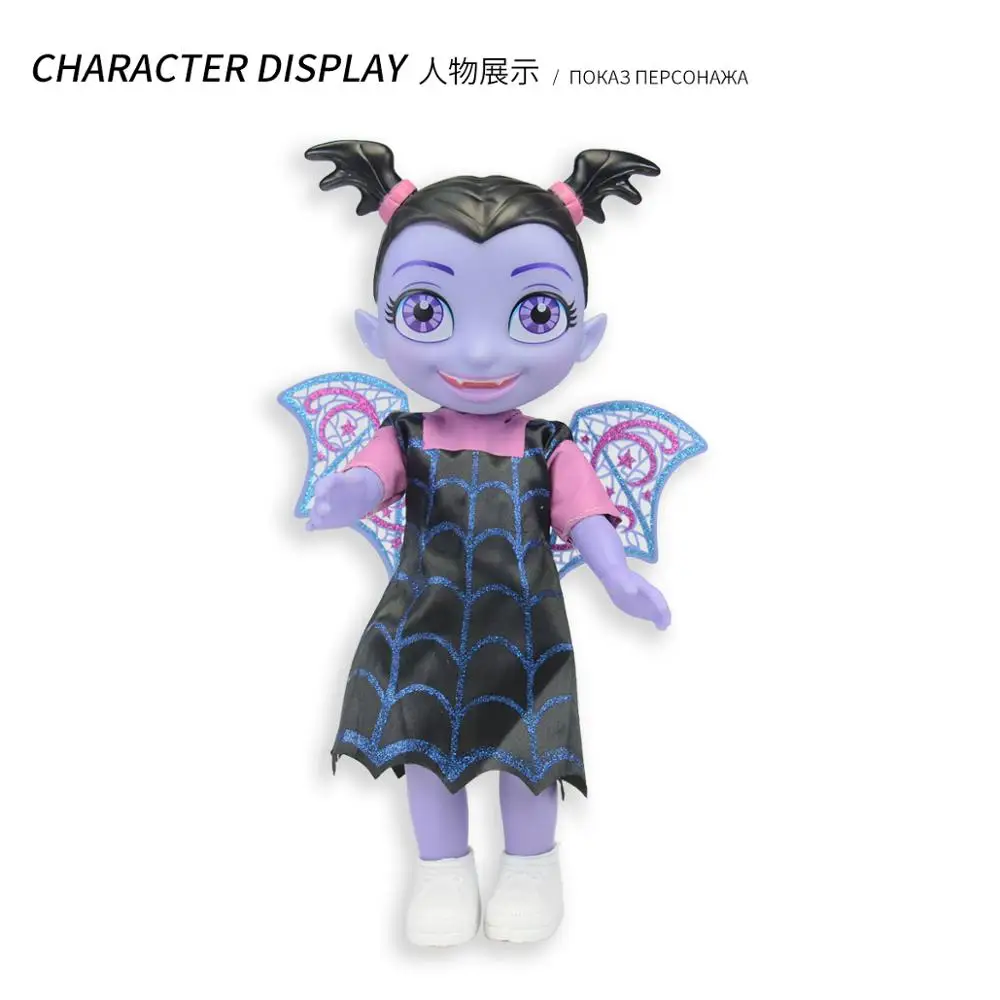 Skup 34cm wampir zabawki Junior Vampirina zabawki lalki ze światłem i zabawki muzyczne wampir Batwoman dziewczyna rysunek zabawki dla dzieci Brinquedos