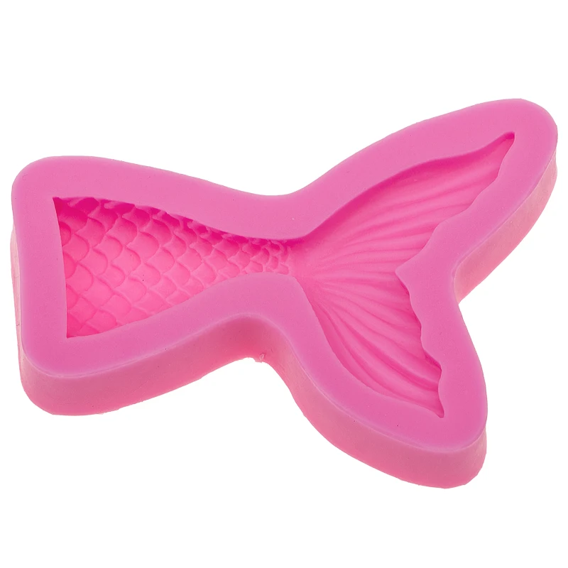 

DIY Christening small Mermaid Fish scales Mold Fondant Cake Silicone Molds Baking Tools Chocolate Halloween mould F0562