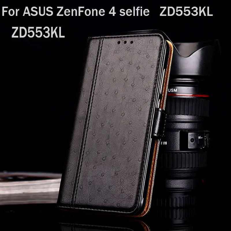 Роскошный чехол для ASUS ZenFone 4 selfie ZD553KL из страусиной кожи с подставкой модные чехлы