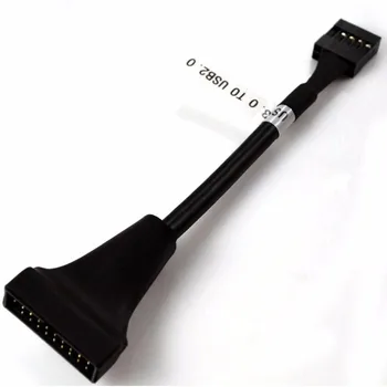 

1pc High Quality 12cm USB Cable 480Mbps USB 2.0 9Pin To Motherboard USB 3.0 20pin Adaptor Cable #W