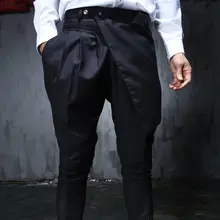 27-44! Новая мужская одежда модный стилист индивидуальность корейские Гаремные штаны брюки плюс размер певица костюмы