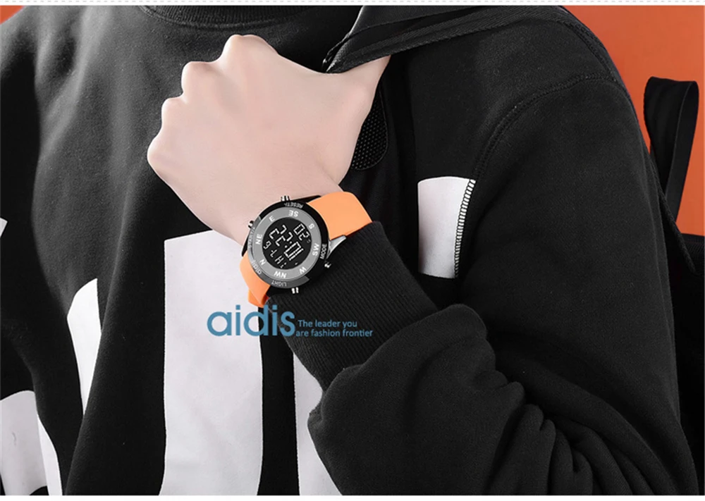 Лидирующий бренд мужские светодиодный цифровые часы многофункциональные мужские военные спортивные часы модные дешевые наручные часы для активного отдыха Hombre часы