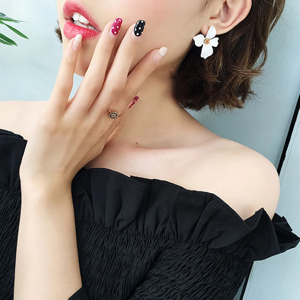 Fashion Big Flower Stud Earrings For Women 2018 New Summer Jewelry Accessories Elegant Sweet | Украшения и аксессуары